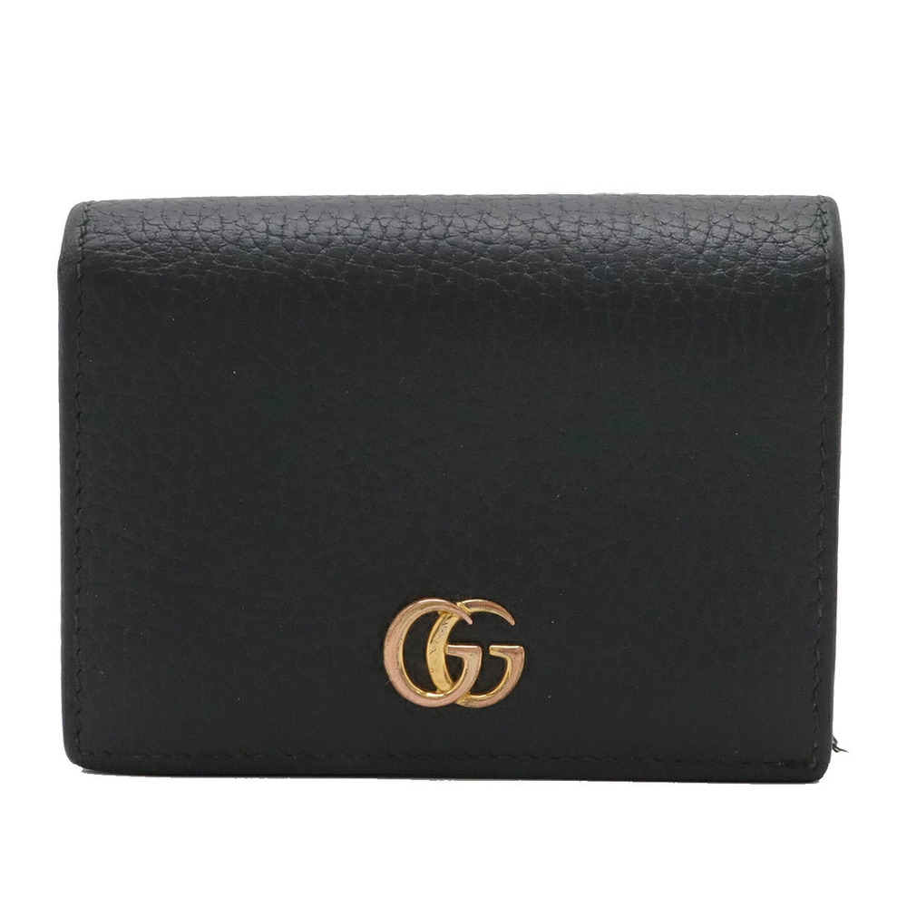 Gucci GG Marmont Bi fold Wallet Leather Black